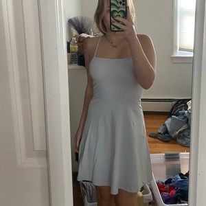 Light Blue Casual A-line Mini Dress